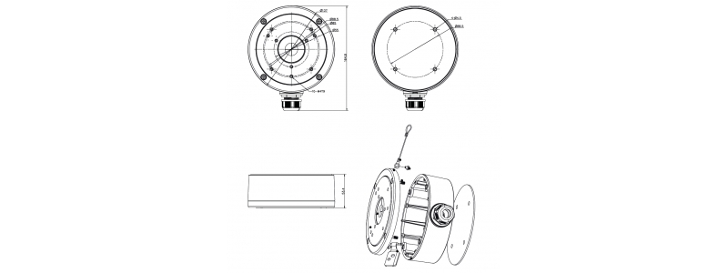 Universelle Junction Box (137mm) für NEOSTAR IP und TVI Außenkameras