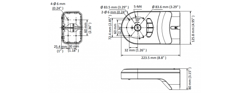 HiLook Wandhalterung für HiLook PTZ-N2404I-DE3 mini PTZ-Kamera