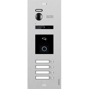 BALTER EVO-HD Black Türstation für 4 Teilnehmer, IP über 2-Draht BUS Technologie (Video / Audio / Strom), 175° Ultraweitwinkel
